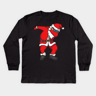 Dabbing Santa Funny Christmas Kids Long Sleeve T-Shirt